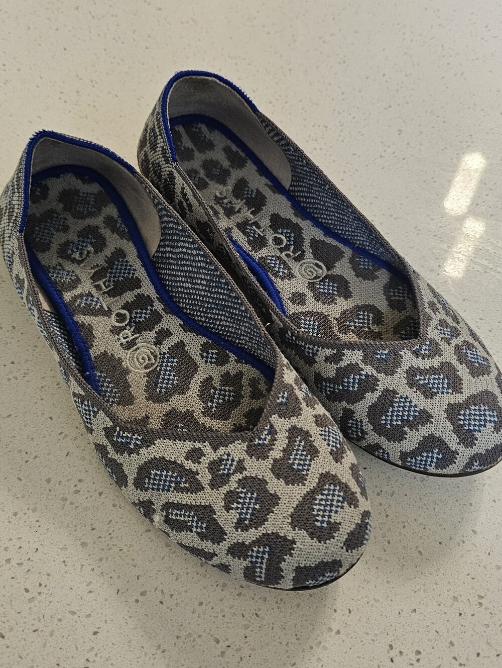 Rothy's RARE RETIRED Leopard Print Round Toe Ballet Flat Shoes Size 8
